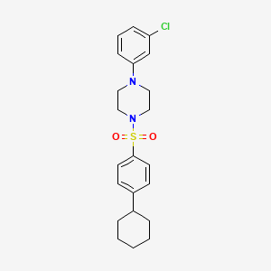 1-(3-Chlorophenyl)-4-[(4-cyclohexylphenyl)sulfonyl]piperazine