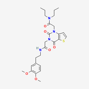 2-[3-(2-{[2-(3,4-dimethoxyphenyl)ethyl]amino}-2-oxoethyl)-2,4-dioxo-3,4-dihydrothieno[3,2-d]pyrimidin-1(2H)-yl]-N,N-dipropylacetamide