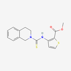 molecular formula C16H16N2O2S2 B11445167 methyl 3-[(3,4-dihydroisoquinolin-2(1H)-ylcarbonothioyl)amino]thiophene-2-carboxylate 