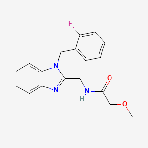 molecular formula C18H18FN3O2 B11445244 N-{[1-(2-fluorobenzyl)-1H-benzimidazol-2-yl]methyl}-2-methoxyacetamide 