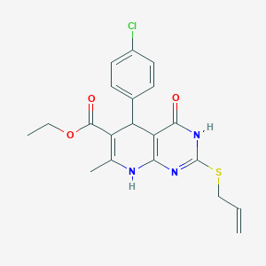 Ethyl 2-(allylthio)-5-(4-chlorophenyl)-7-methyl-4-oxo-3,4,5,8-tetrahydropyrido[2,3-d]pyrimidine-6-carboxylate