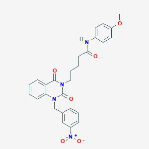 N-(4-methoxyphenyl)-5-[1-(3-nitrobenzyl)-2,4-dioxo-1,4-dihydroquinazolin-3(2H)-yl]pentanamide