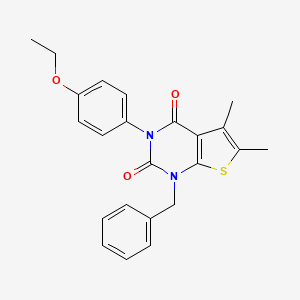 molecular formula C23H22N2O3S B11445266 1-benzyl-3-(4-ethoxyphenyl)-5,6-dimethylthieno[2,3-d]pyrimidine-2,4(1H,3H)-dione 