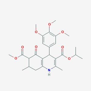 6-Methyl 3-propan-2-yl 2,7-dimethyl-5-oxo-4-(3,4,5-trimethoxyphenyl)-1,4,5,6,7,8-hexahydroquinoline-3,6-dicarboxylate