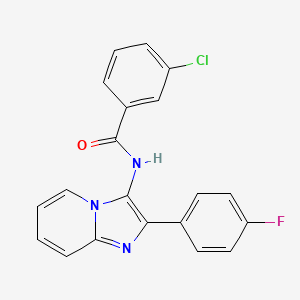 3-chloro-N-[2-(4-fluorophenyl)imidazo[1,2-a]pyridin-3-yl]benzamide