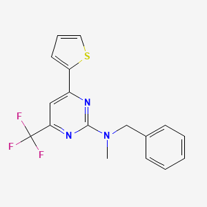 N-benzyl-N-methyl-4-(thiophen-2-yl)-6-(trifluoromethyl)pyrimidin-2-amine