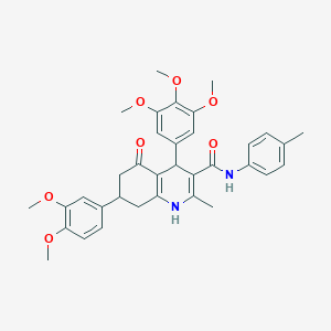 molecular formula C35H38N2O7 B11445378 7-(3,4-dimethoxyphenyl)-2-methyl-N-(4-methylphenyl)-5-oxo-4-(3,4,5-trimethoxyphenyl)-1,4,5,6,7,8-hexahydroquinoline-3-carboxamide 