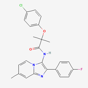 2-(4-chlorophenoxy)-N-[2-(4-fluorophenyl)-7-methylimidazo[1,2-a]pyridin-3-yl]-2-methylpropanamide