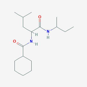 molecular formula C17H32N2O2 B11445438 N-butan-2-yl-N~2~-(cyclohexylcarbonyl)leucinamide 