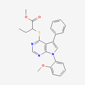 methyl 2-{[7-(2-methoxyphenyl)-5-phenyl-7H-pyrrolo[2,3-d]pyrimidin-4-yl]sulfanyl}butanoate