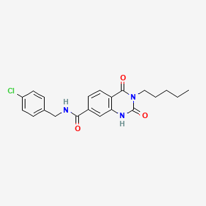 N-(4-chlorobenzyl)-2,4-dioxo-3-pentyl-1,2,3,4-tetrahydroquinazoline-7-carboxamide