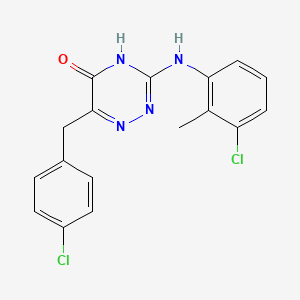 6-(4-chlorobenzyl)-3-[(3-chloro-2-methylphenyl)amino]-1,2,4-triazin-5(4H)-one