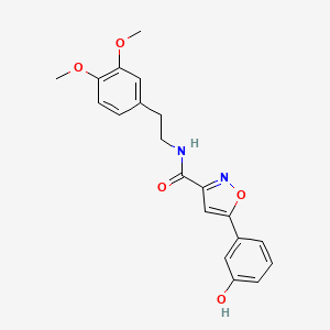 molecular formula C20H20N2O5 B11445503 N-[2-(3,4-Dimethoxyphenyl)ethyl]-5-(3-hydroxyphenyl)-3-isoxazolecarboxamide CAS No. 912761-29-6