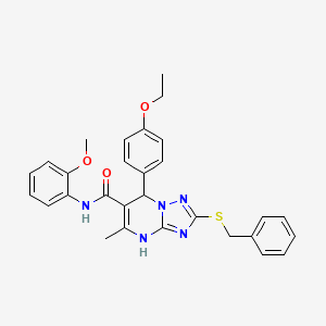 2-(benzylsulfanyl)-7-(4-ethoxyphenyl)-N-(2-methoxyphenyl)-5-methyl-4,7-dihydro[1,2,4]triazolo[1,5-a]pyrimidine-6-carboxamide