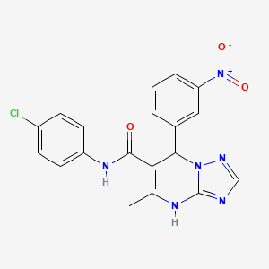 N-(4-chlorophenyl)-5-methyl-7-(3-nitrophenyl)-4,7-dihydro[1,2,4]triazolo[1,5-a]pyrimidine-6-carboxamide