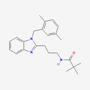 N-{3-[1-(2,5-dimethylbenzyl)-1H-benzimidazol-2-yl]propyl}-2,2-dimethylpropanamide