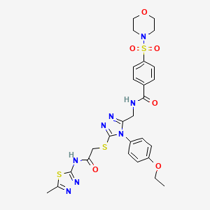 N-{[4-(4-Ethoxyphenyl)-5-({[(5-methyl-1,3,4-thiadiazol-2-YL)carbamoyl]methyl}sulfanyl)-4H-1,2,4-triazol-3-YL]methyl}-4-(morpholine-4-sulfonyl)benzamide