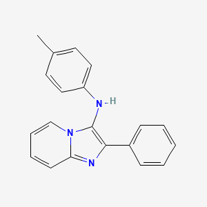 molecular formula C20H17N3 B11445569 N-(4-methylphenyl)-2-phenylimidazo[1,2-a]pyridin-3-amine 