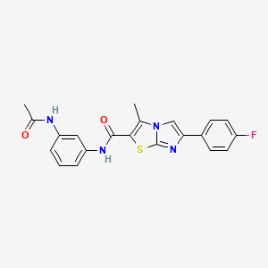 N-(3-acetamidophenyl)-6-(4-fluorophenyl)-3-methylimidazo[2,1-b]thiazole-2-carboxamide