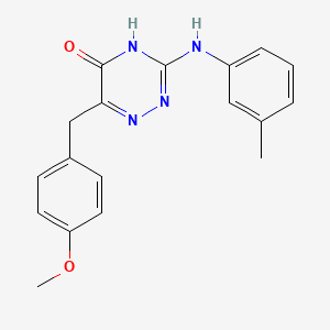 6-(4-methoxybenzyl)-3-[(3-methylphenyl)amino]-1,2,4-triazin-5(4H)-one