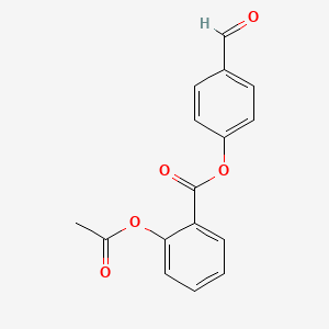 molecular formula C₁₆H₁₂O₅ B1144559 (4-Formylphenyl) 2-acetyloxybenzoate CAS No. 203065-56-9