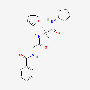 N-(phenylcarbonyl)glycyl-N-cyclopentyl-N~2~-(furan-2-ylmethyl)isovalinamide