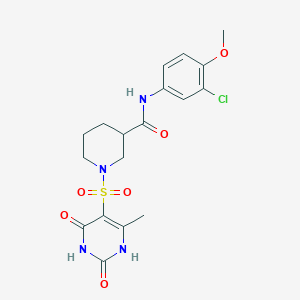 N-(3-chloro-4-methoxyphenyl)-1-[(6-methyl-2,4-dioxo-1,2,3,4-tetrahydropyrimidin-5-yl)sulfonyl]piperidine-3-carboxamide