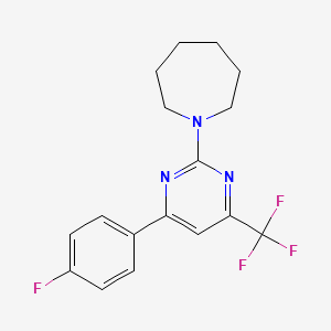 1-[4-(4-Fluorophenyl)-6-(trifluoromethyl)pyrimidin-2-yl]azepane