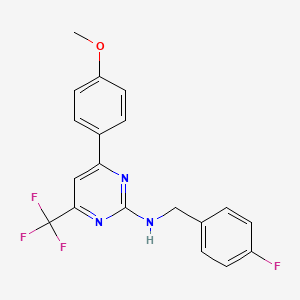 N-(4-fluorobenzyl)-4-(4-methoxyphenyl)-6-(trifluoromethyl)pyrimidin-2-amine