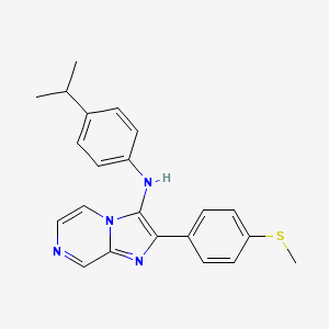 2-[4-(methylsulfanyl)phenyl]-N-[4-(propan-2-yl)phenyl]imidazo[1,2-a]pyrazin-3-amine