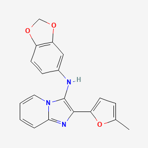 N-(1,3-benzodioxol-5-yl)-2-(5-methylfuran-2-yl)imidazo[1,2-a]pyridin-3-amine