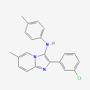 2-(3-chlorophenyl)-6-methyl-N-(4-methylphenyl)imidazo[1,2-a]pyridin-3-amine