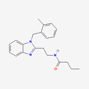 N-{2-[1-(2-methylbenzyl)-1H-benzimidazol-2-yl]ethyl}butanamide