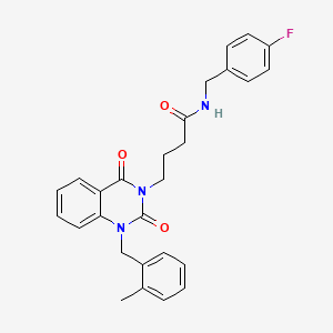 N-(4-fluorobenzyl)-4-[1-(2-methylbenzyl)-2,4-dioxo-1,4-dihydroquinazolin-3(2H)-yl]butanamide