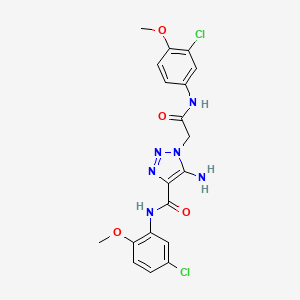 5-amino-N-(5-chloro-2-methoxyphenyl)-1-{2-[(3-chloro-4-methoxyphenyl)amino]-2-oxoethyl}-1H-1,2,3-triazole-4-carboxamide