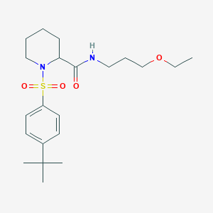 1-[(4-tert-butylphenyl)sulfonyl]-N-(3-ethoxypropyl)piperidine-2-carboxamide