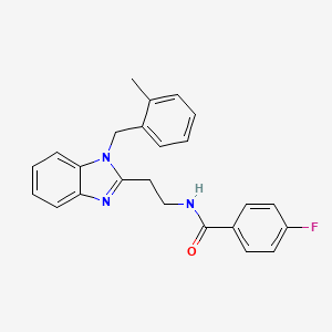 4-fluoro-N-{2-[1-(2-methylbenzyl)-1H-benzimidazol-2-yl]ethyl}benzamide