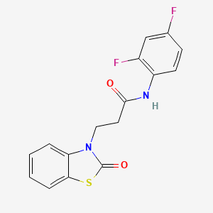 N-(2,4-difluorophenyl)-3-(2-oxo-2,3-dihydro-1,3-benzothiazol-3-yl)propanamide