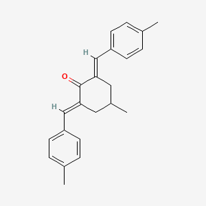 molecular formula C23H24O B11445767 4-Methyl-2,6-bis(4-methylbenzylidene)cyclohexanone 