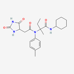 N-cyclohexyl-N~2~-[(2,5-dioxoimidazolidin-4-yl)acetyl]-N~2~-(4-methylphenyl)isovalinamide