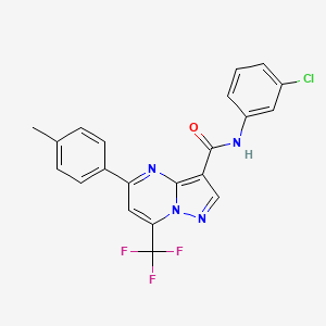 N-(3-chlorophenyl)-5-(4-methylphenyl)-7-(trifluoromethyl)pyrazolo[1,5-a]pyrimidine-3-carboxamide