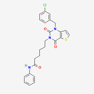 6-[1-(3-chlorobenzyl)-2,4-dioxo-1,4-dihydrothieno[3,2-d]pyrimidin-3(2H)-yl]-N-phenylhexanamide