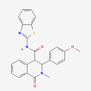 N-[(2Z)-1,3-benzothiazol-2(3H)-ylidene]-3-(4-methoxyphenyl)-2-methyl-1-oxo-1,2,3,4-tetrahydroisoquinoline-4-carboxamide