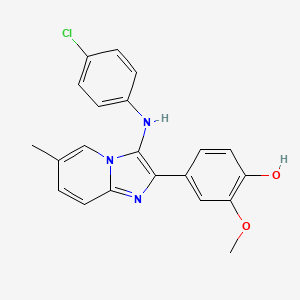 4-{3-[(4-Chlorophenyl)amino]-6-methylimidazo[1,2-a]pyridin-2-yl}-2-methoxyphenol