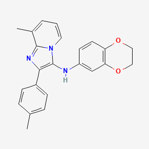 N-(2,3-dihydro-1,4-benzodioxin-6-yl)-8-methyl-2-(4-methylphenyl)imidazo[1,2-a]pyridin-3-amine