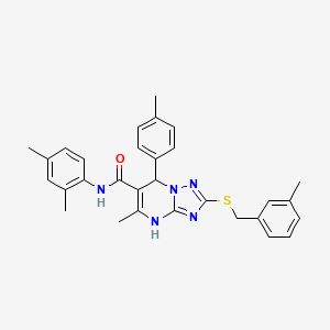 N-(2,4-dimethylphenyl)-5-methyl-2-[(3-methylbenzyl)sulfanyl]-7-(4-methylphenyl)-4,7-dihydro[1,2,4]triazolo[1,5-a]pyrimidine-6-carboxamide