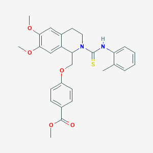 Methyl 4-((6,7-dimethoxy-2-(o-tolylcarbamothioyl)-1,2,3,4-tetrahydroisoquinolin-1-yl)methoxy)benzoate