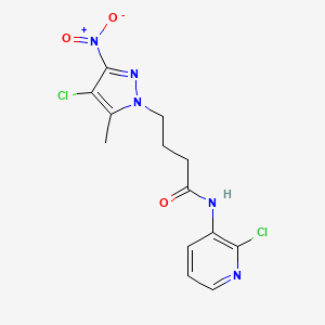 4-(4-chloro-5-methyl-3-nitro-1H-pyrazol-1-yl)-N-(2-chloropyridin-3-yl)butanamide