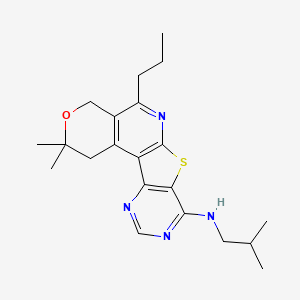 4,4-dimethyl-N-(2-methylpropyl)-8-propyl-5-oxa-11-thia-9,14,16-triazatetracyclo[8.7.0.02,7.012,17]heptadeca-1(10),2(7),8,12(17),13,15-hexaen-13-amine