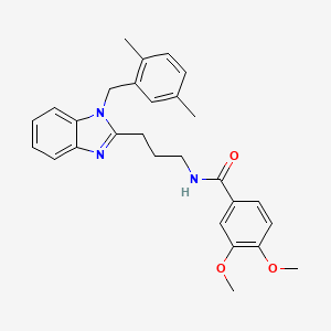 N-{3-[1-(2,5-dimethylbenzyl)-1H-benzimidazol-2-yl]propyl}-3,4-dimethoxybenzamide